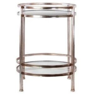BEVELED MIRROR TOP SMALL TABLE