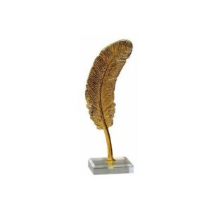 GOLD ACRYLIC FEATHER STAND