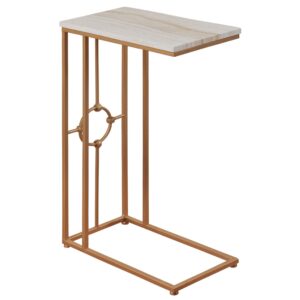 C TABLE FAUX MARBLE GOLD