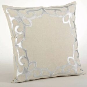 FAUX LEATHER CUTWORK PILLOW