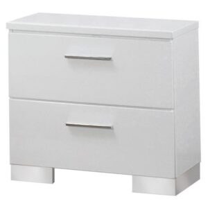 FELICITY COLLECTION NIGHTSTAND GLOSSY WHITE