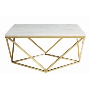 COASTER MODERN FAUX MARBLE SQUARE COFFEE TABLE