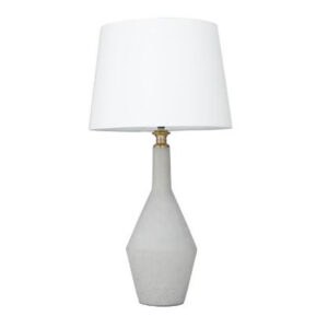 WHITE CEMENT MODERN ACCENT LAMP